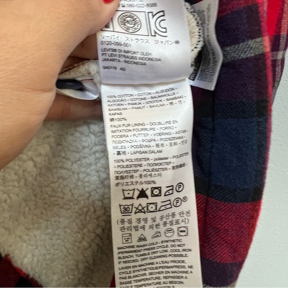 Levi's Sherpa Lined Flannel Jacket Coat - Picture 3 of 7